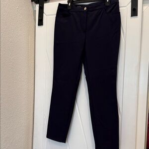 Escada Deep Blue Trousers with Gold Accent